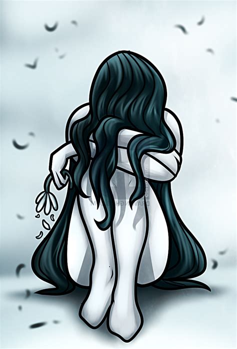 A Drawing Of A Girl Crying Download Free Mock Up