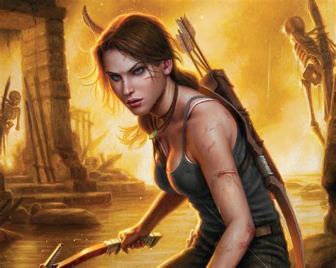 1280x1024 Lara Croft Tomb Raider Warrior Girl 4k 1280x1024 Resolution ...
