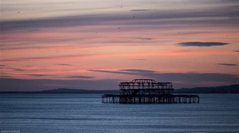 West Pier Sunset The West Pier In Brighton Is A Fading Glo Flickr