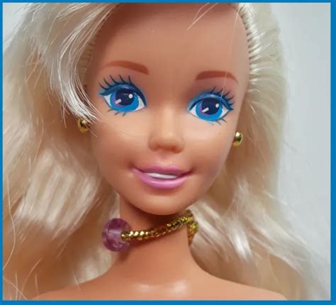 Nude Barbie Superstar Hm Shani Body Long Blonde Hair Blue Eyes Jewelry