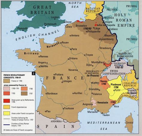 B French Revolution Map 1789 1797 Infographic Map France Map