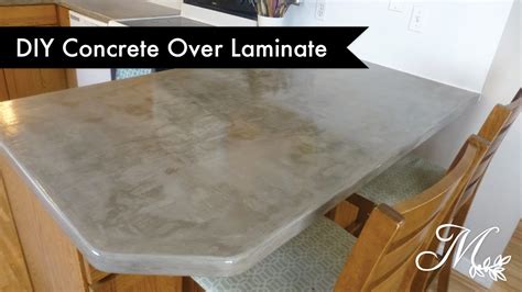 Diy Concrete Over Laminate Countertops Using Feather Finish Youtube