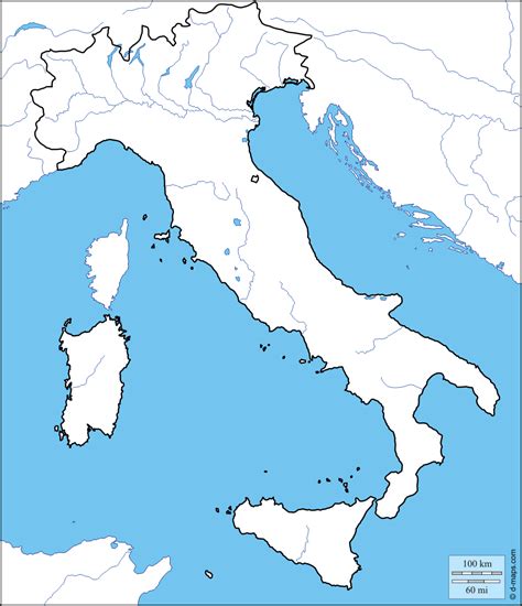 Italia Settentrionale Cartina Muta