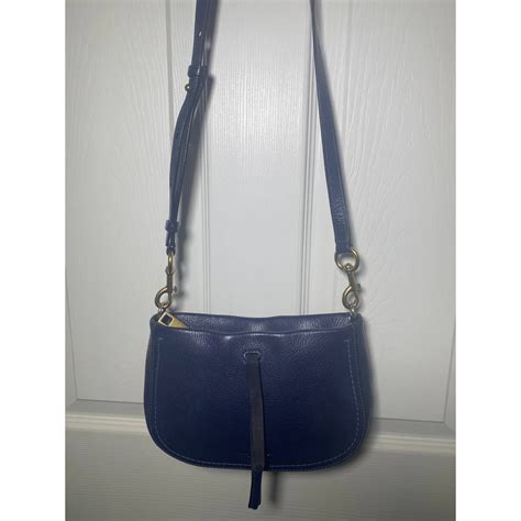 Marc Jacobs NY Maverick Small Navy BLUE Pebbled Leather Crossbody Bag Purse EBay