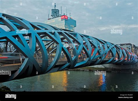 Tube Shaped Spatial Structure Of The Hans Wilsdorf Bridge Tower Of