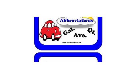 automotive abbreviations list