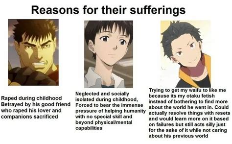 What Anime Character Had The Most Reasonable Reason For Their Suffering