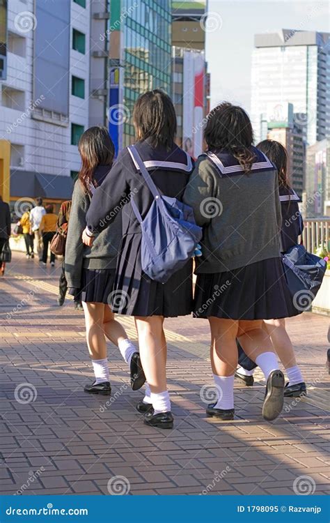 Japanese Schoolgirls Tokyo Japan Editorial Photo Cartoondealer