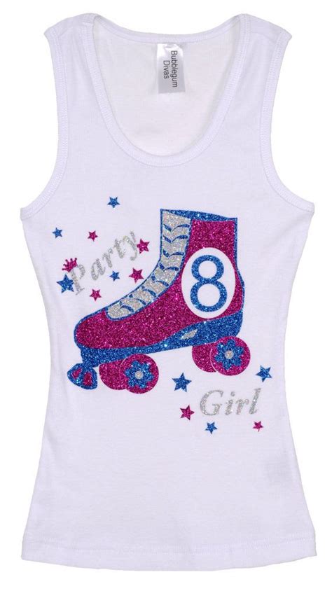Roller Skate Shirt 8th Birthday Outfit Roller Derby Glow Etsy Skate