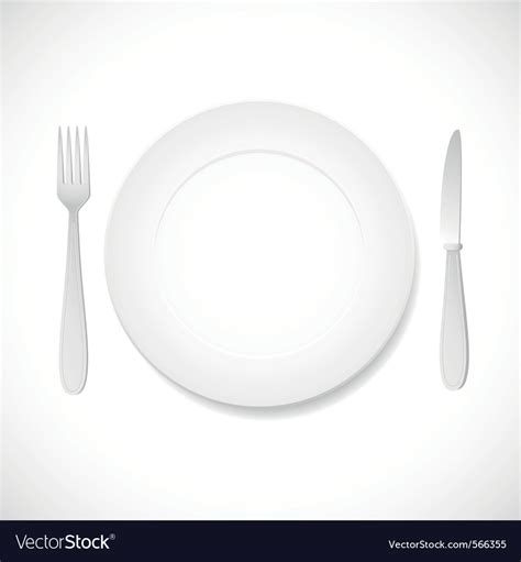 Dinner Plate Royalty Free Vector Image Vectorstock