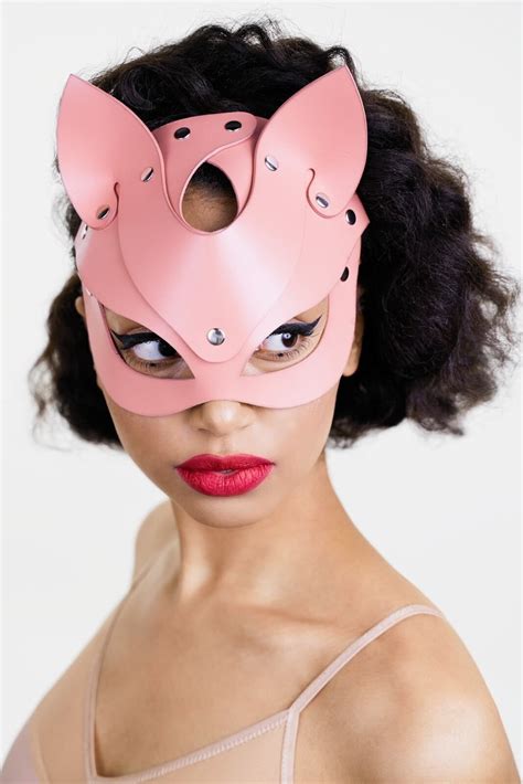 Catwoman Mask Erotic Clothing Mask Drawing Leather Bdsm Female Mask
