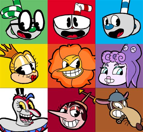 Cuphead 9 Characters By Avm Cartoons On Deviantart
