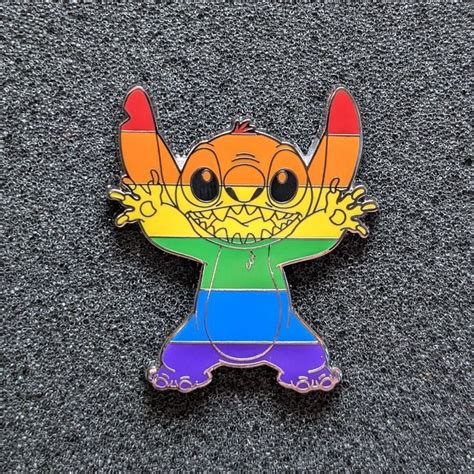 Lilo And Stitch Disney Lapel Pin Rainbow Pride Stitch In 2022 Stitch