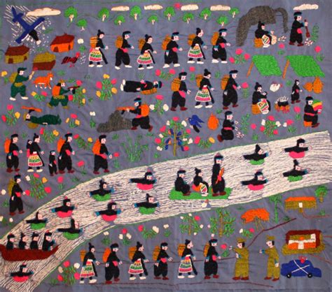 And the united league for democracy in laos, inc., have provided evidence that since the end of the vietnam war, significant numbers of vietnamese military and. Hmong Embroidery | Embroidery: Farming Village Life and ...