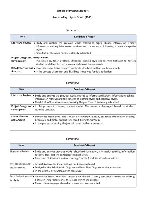 Awesome How To Write Progress Report Of Research Project Example Lab