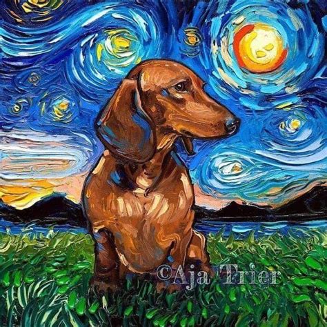 Pin By Mike Triggs On Tales From Trigsey Starry Night Art Dachshund