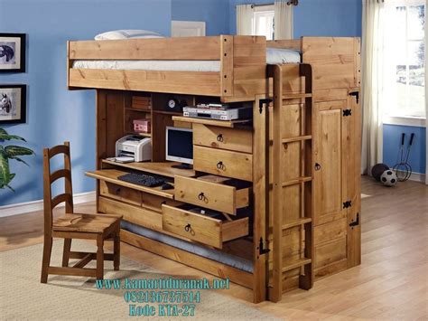 Acme 37670 lacey white pine wood kids twin loft bed with desk. Wood Bunk Bed With Desk Underneath - Ideas on Foter