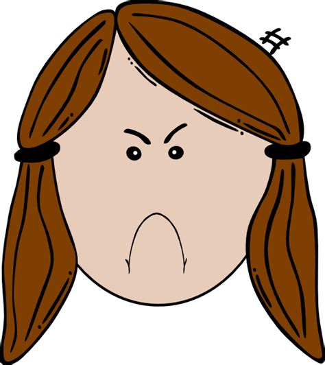 Pin the clipart you like. Angry Brunette Clip Art at Clker.com - vector clip art ...