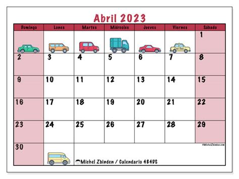 Calendario Abril De 2023 Para Imprimir 45ld Michel Zbinden Ve Imagesee