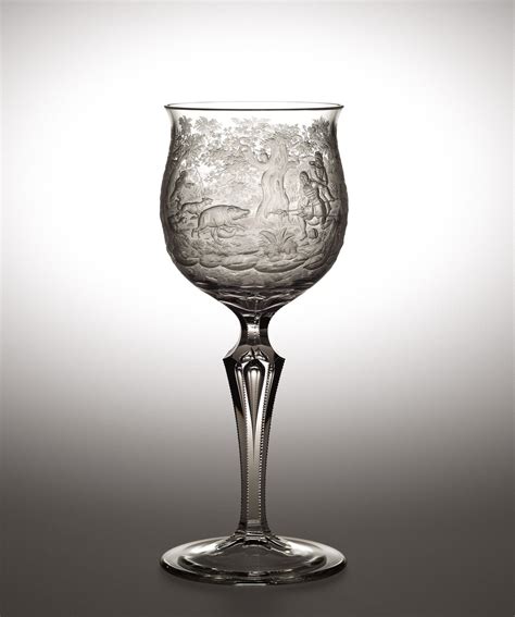 Goblet With A Hunting Scene Corning Museum Of Glass Corning Museum Of Glass Antique Wine