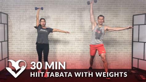 30 Minute Hiit Tabata Workout With Weights Hasfit Free Full Length