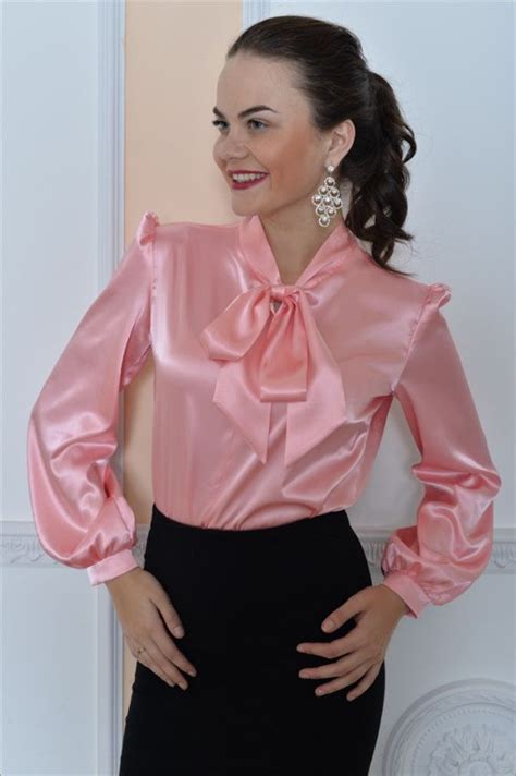 4195 Best Images About Satin And Silk Blouses On Pinterest