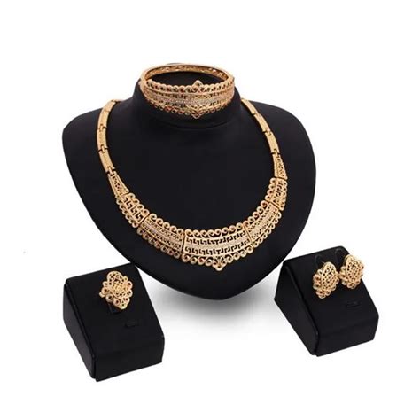 Unique Design Long Gold Jewelry Sets For Women Fashion Gold Color