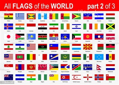All World National Flags Icon Set Alphabetically Parte 2 Di 3