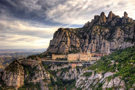 Landscape Spain Hdr Nature Building Mountain Clouds Wallpapers Hd