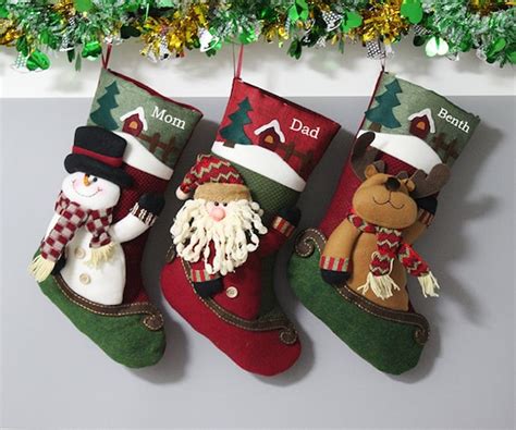 personalized 3d christmas stockings holidays etsy