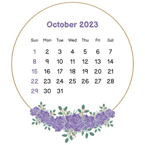 October Calendar Vector Design Images 2023 October Calendar With