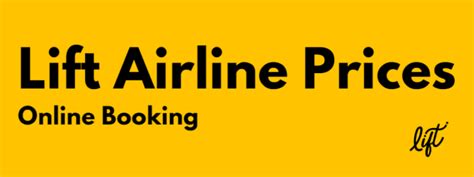 Lift Airline Prices Check The Latest Lift Airline Prices Book Now