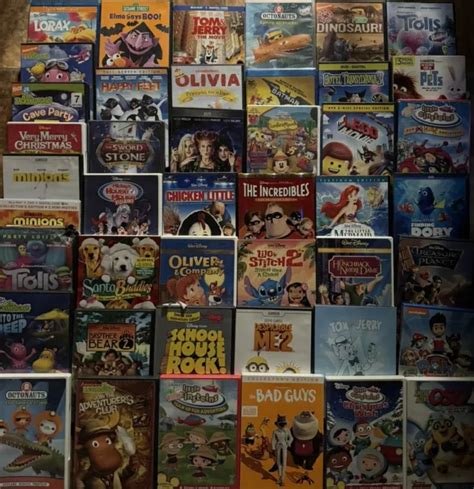 Kids Childrens Dvd Collection Lot Disney Pixar Dreamworks Sesame