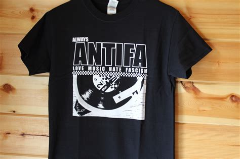 Antifa 2 Tone Love Music Hate Fascism T Shirt Calton Books Sp Ltd