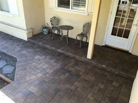 Because it does not need a roof nor extensive foundation, a patio area can be constructed from a variety of materials, like stone, brick, pavers. Livermore, CA Front Porch Pavers - Forever Greens