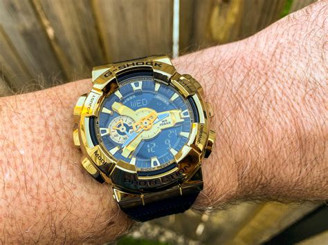 Discount prices and promotional sale on all.free shipping. G-SHOCK GM110G Gold Analog-Digital Is a Flashy, Full ...