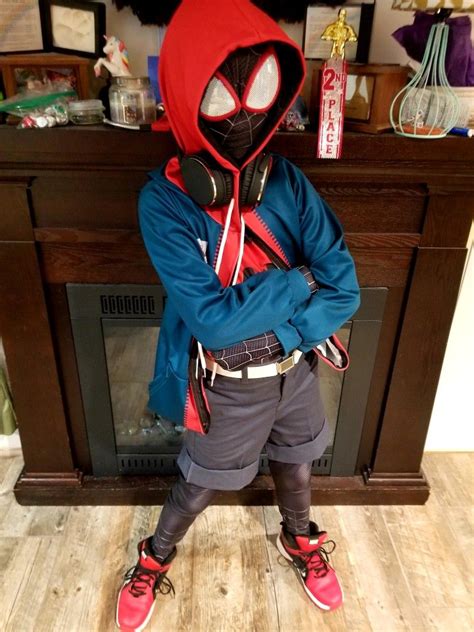 Spiderman Into The Spider Verse Miles Morales Cosplay Costume Miles