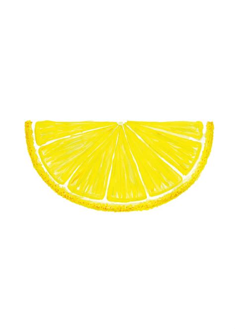 Free Lemon Slice Printable Lemon Print Lemon Decor Citrus Etsy