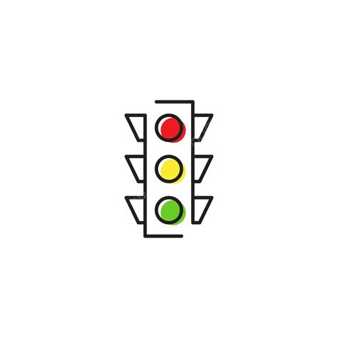 Traffic Light Vector Icon Design Illustration Green Equipment Agency