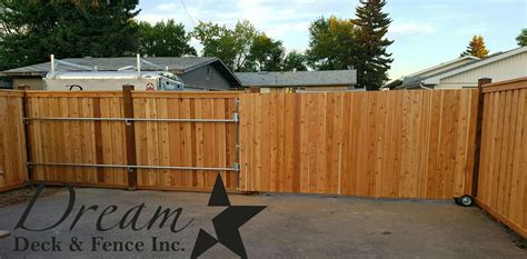 Fully Custom Cedar Sliding Gate On Rollers 13ft Wide Perfect For A