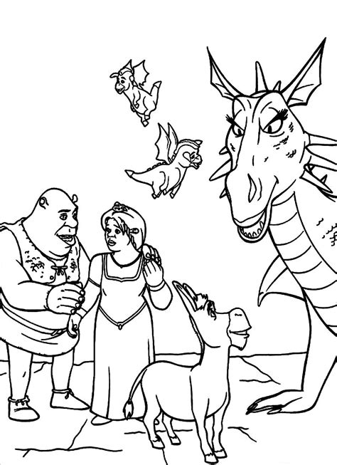 Download this 12 sheet coloring book for children about summertime. 12 coloring pages of shrek - Print Color Craft