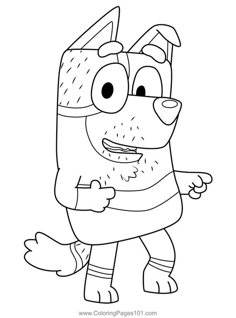 Stripe Heeler Bluey Coloring Page For Kids Free Bluey Printable