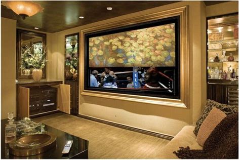 Hide A Flat Screen Tv Above A Fireplace Framed Tv Fireplace Tv Wall