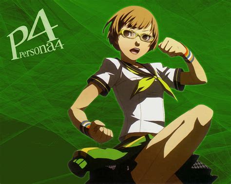 Persona 4 Satonaka Chie Girl Glasses Posture วอลล์เปเปอร์ Hd Wallpaperbetter