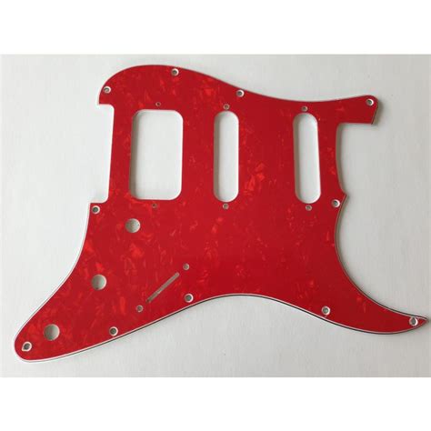 Stratocaster Hss Pickguard 4ply Red Pearl Fits Fender
