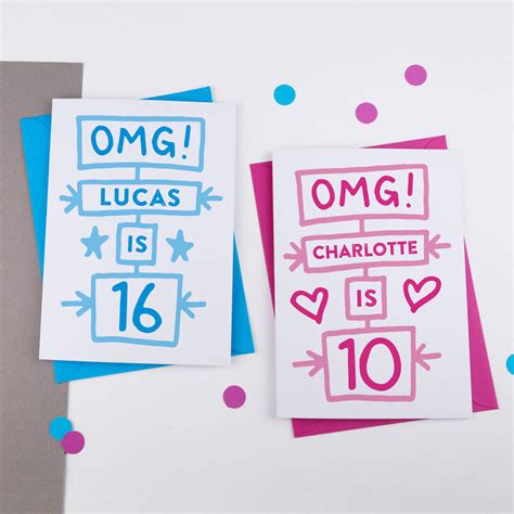 Omg Personalised Age Birthday Card By A Is For Alphabet