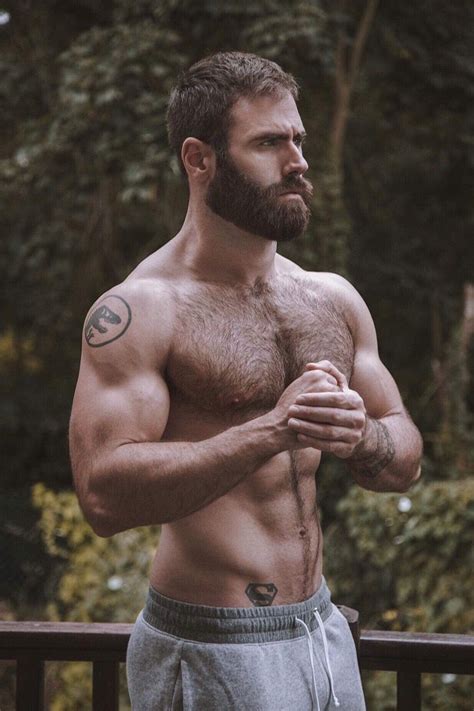 handsome beard handsomemen beardedmen muscle muscular hairy hairychest tattoo hairy