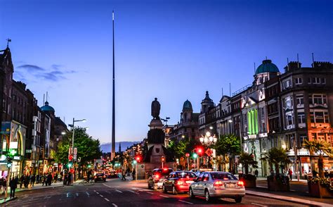 Oconnell Street With Dublin Spire At Night Dublin Irela Flickr