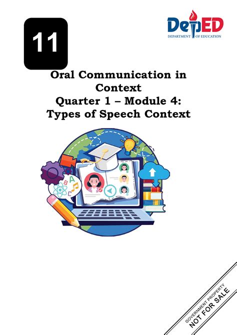 Oral Communication In Context Shs 11 Q1 Module 4 Oral Communication