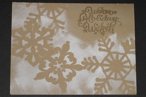 Ksd Creations Kraft Christmas Card Using A Stencil